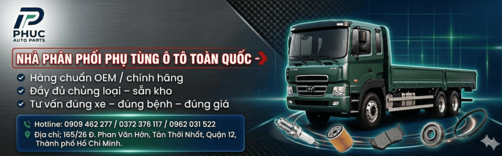 PHỤ TÙNG Ô TÔ TẢI GIÁ RẺ PHÚC AUTO