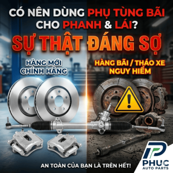 CÓ NÊN DÙNG PHỤ TÙNG THÁO XE CHO HỆ THỐNG PHANH LÁI? LẮNG NGHE TƯ VẤN TỪ CHUYÊN GIA