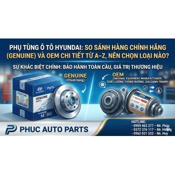 PHỤ TÙNG Ô TÔ HYUNDAI: SO SÁNH HÀNG CHÍNH HÃNG (GENUINE) VÀ OEM – NÊN CHỌN LOẠI NÀO?