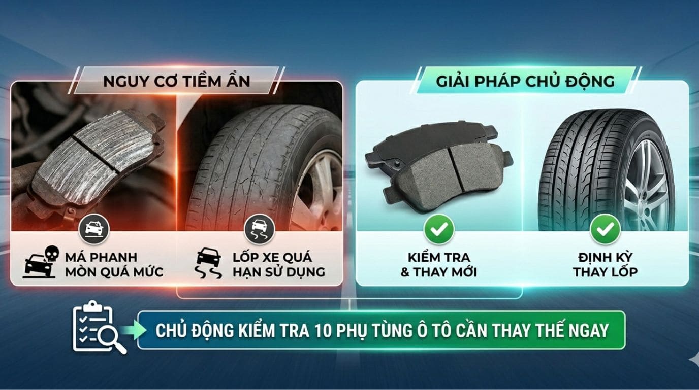 Chủ động kiểm tra 10 phụ tùng ô tô cần thay thế ngay