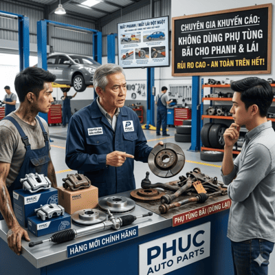 Chuyên gia khuyến cáo không nên dùng phụ tùng tháo xe cho hệ thống phanh lái vì rủi ro cao.