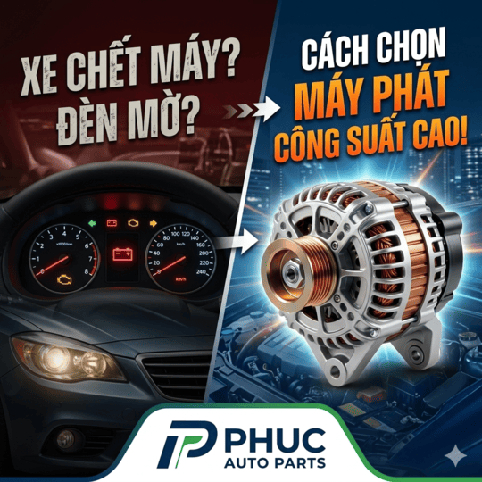 Dấu Hiệu Máy Phát Điện Ô Tô Bị Yếu Dòng Và Cách Chọn Máy Phát Công Suất Cao Thay Thế